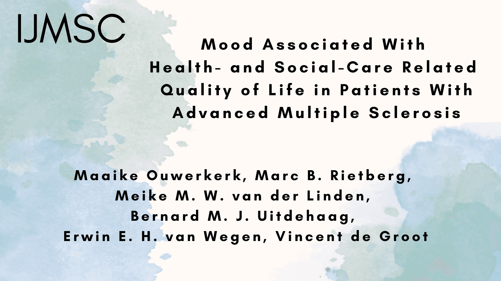 Mood Associated With Health- and Social-Care–Related Quality of Life in  Patients With Advanced Multiple Sclerosis