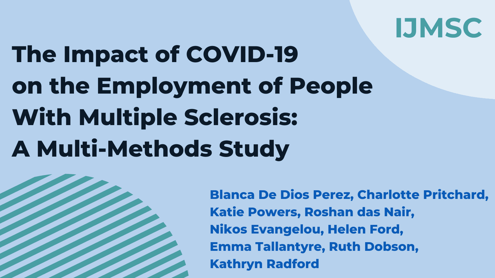 The Impact of COVID-19 on the Employment of People With Multiple Sclerosis: A Multiple Methods Study